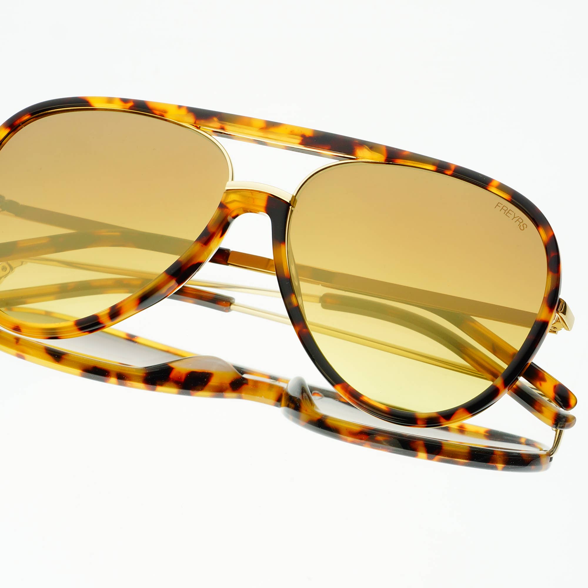 FREYRS Eyewear - Shay Aviator Sunglasses : Tortoise / Gold Mirror