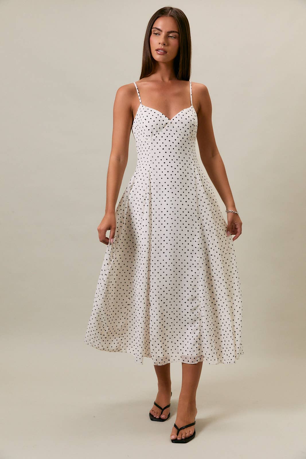 POLKA DOT MIDI DRESS