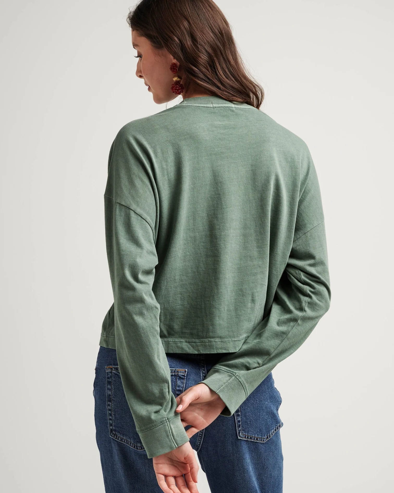 RELAXED CROP LONG SLEEVE TEE