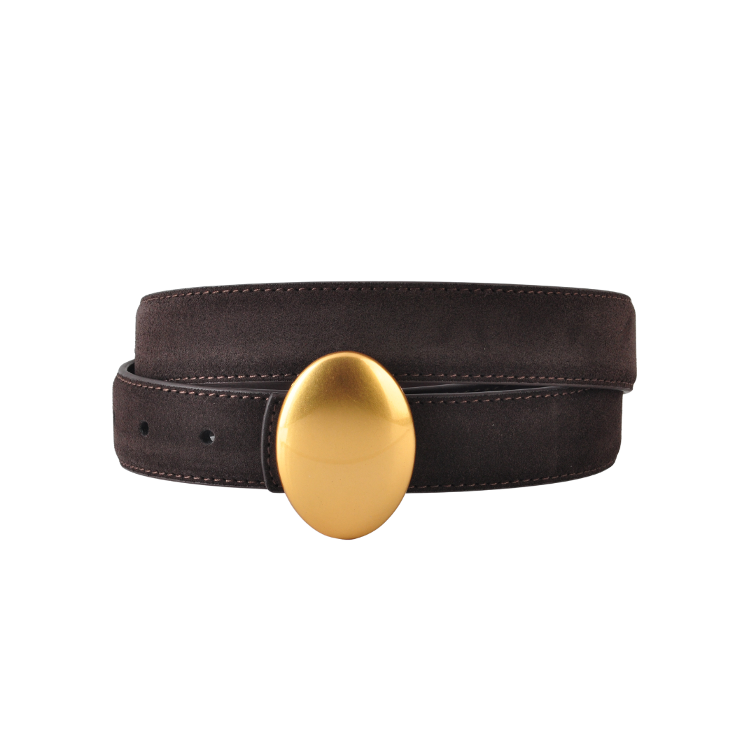 Suede Strap with Oval Buckle