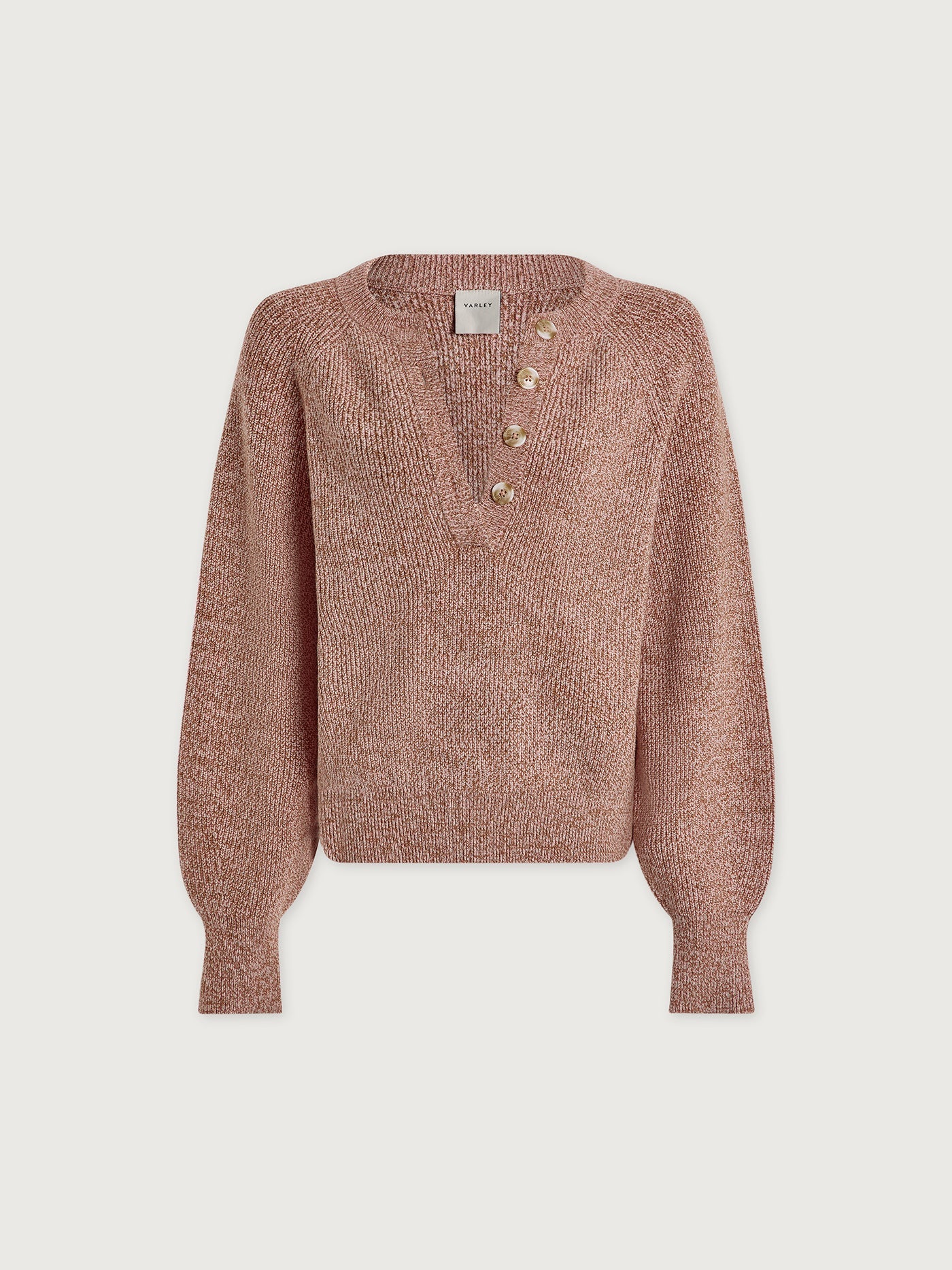 KENNINGS HALF BUTTON KNIT SWEATER