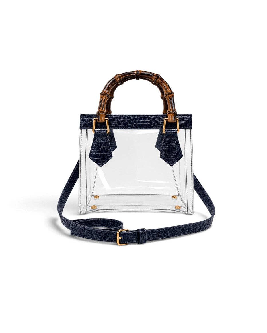 Jules Bamboo Handle Clear Stadium Bag