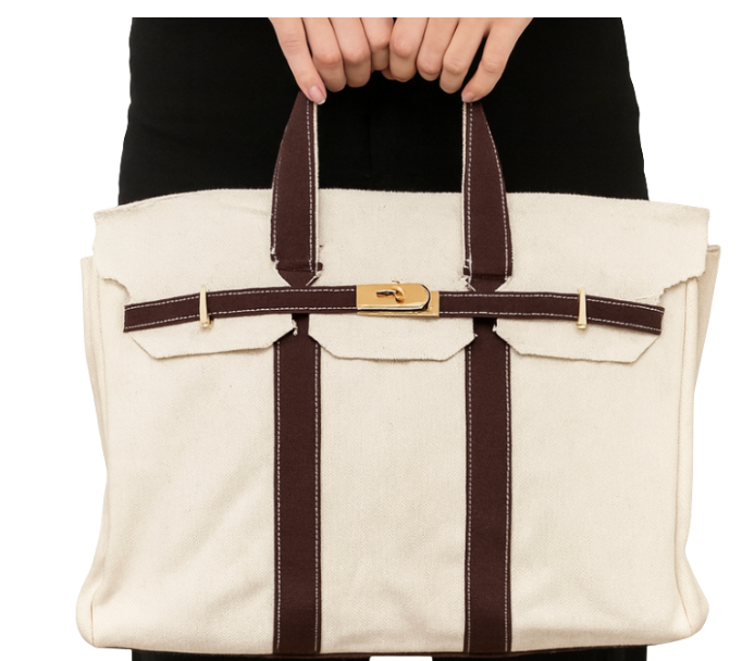 BOATKIN CANVAS TOTE BAG - Chocolate