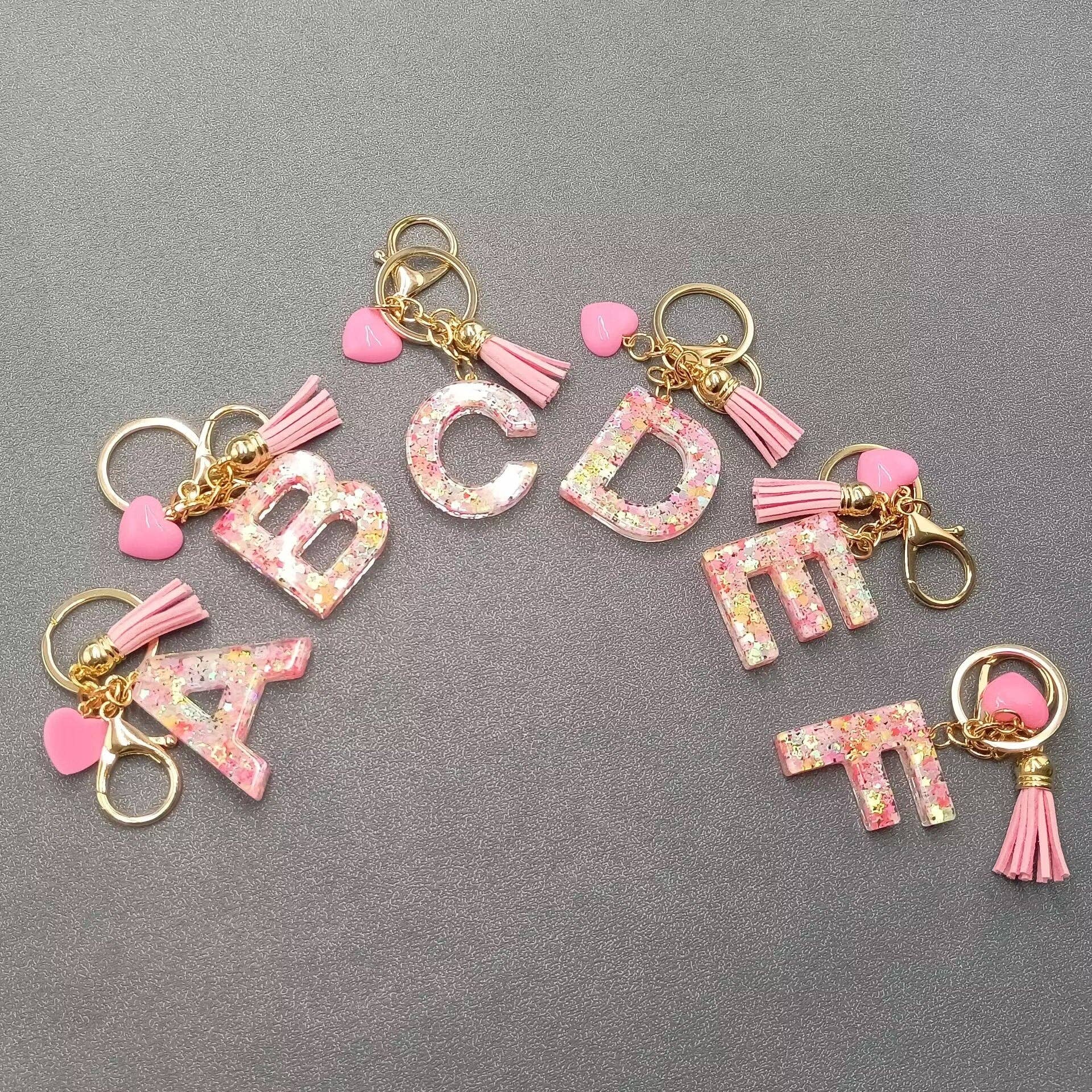 PINK RESIN INITIAL CHARM
