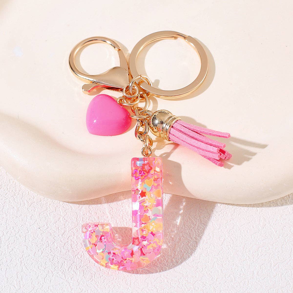 PINK RESIN INITIAL CHARM