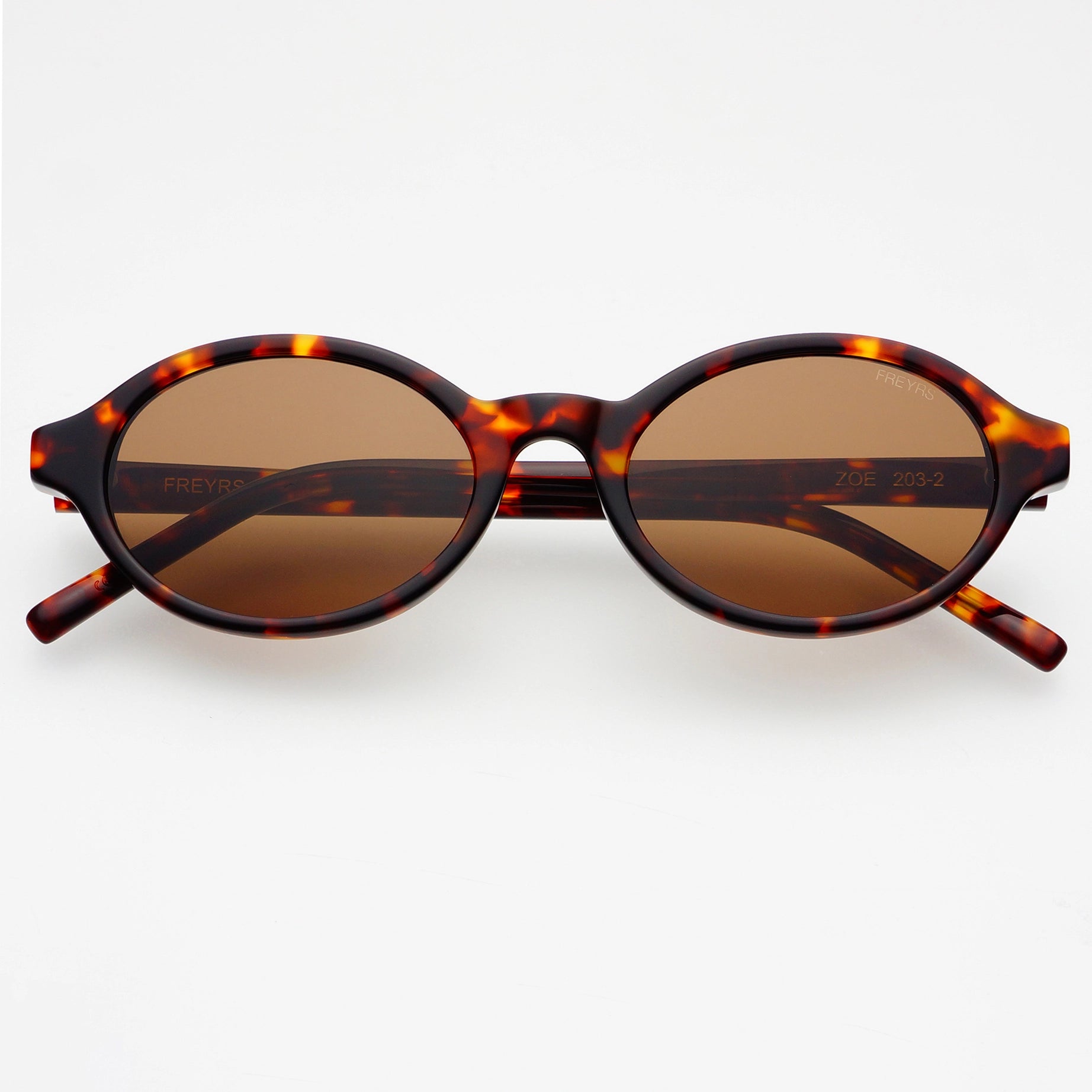 FREYRS Eyewear - Zoe Acetate Round Sunglasses: Tortoise