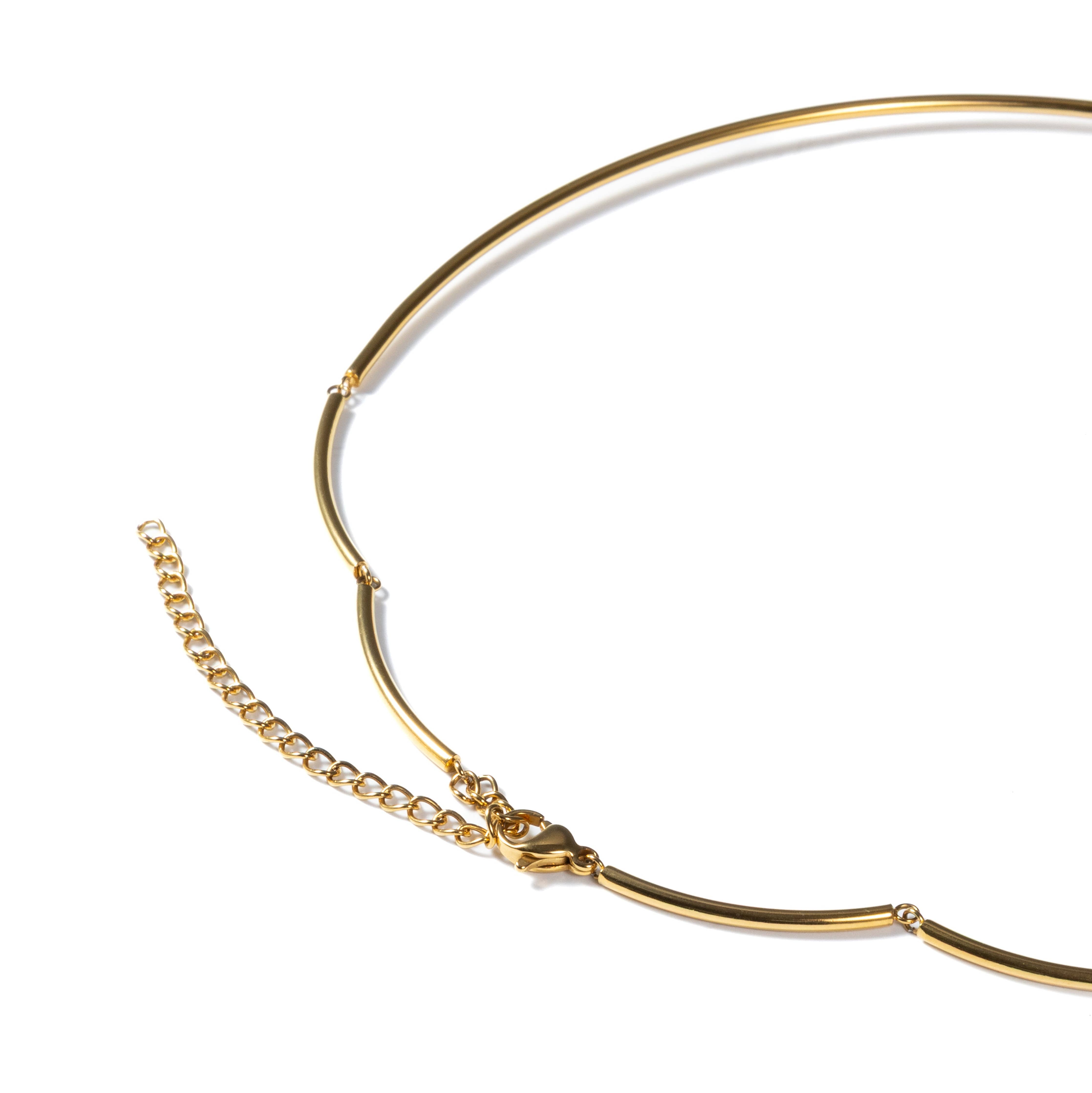 OVAL CRYSTAL COLLAR NECKLACE