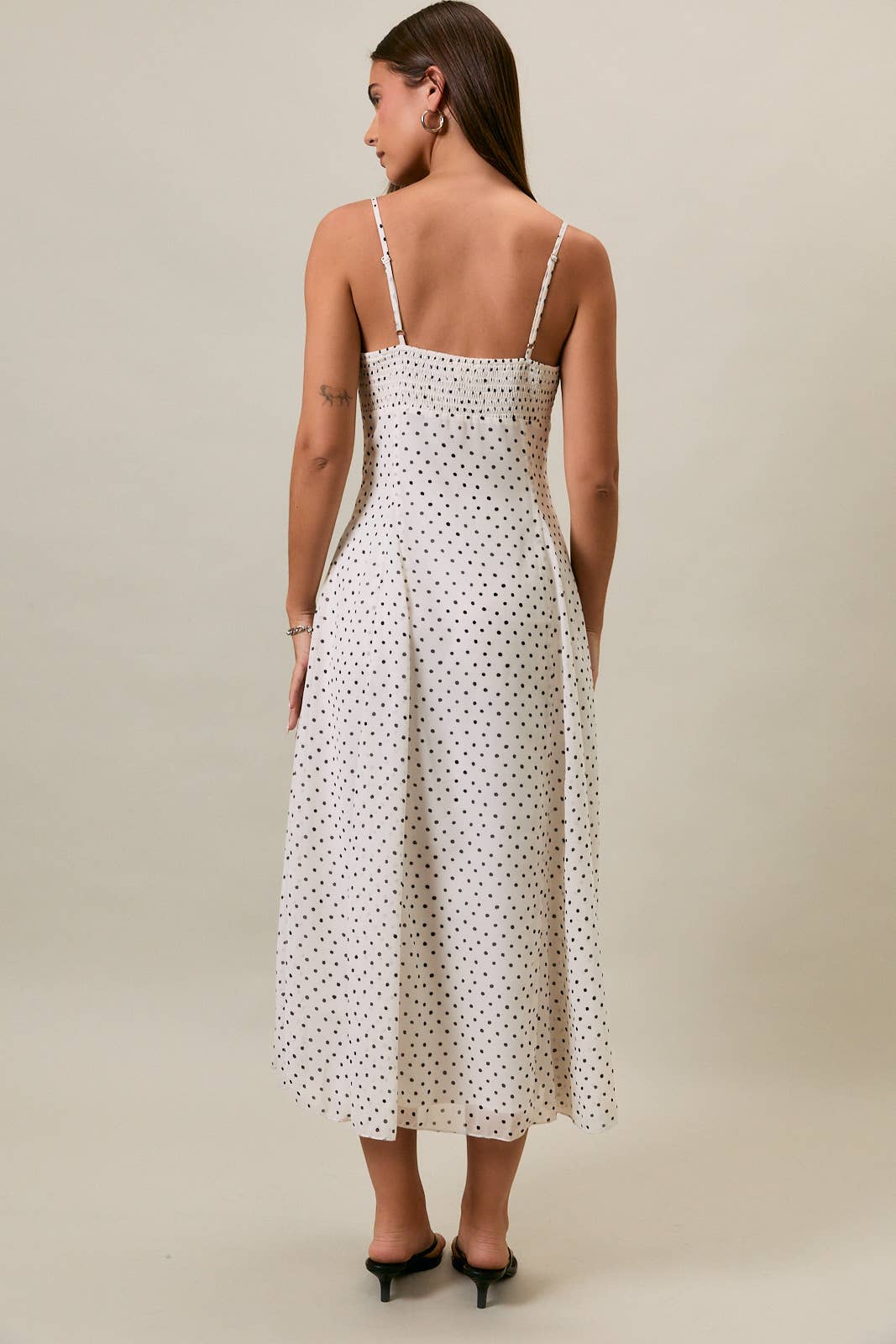 POLKA DOT MIDI DRESS