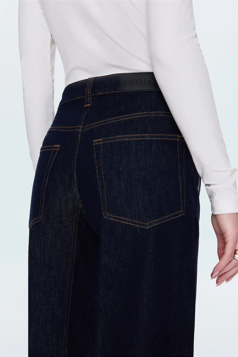 BEAU SEAMED CRESCENT RAW JEANS in nightfall