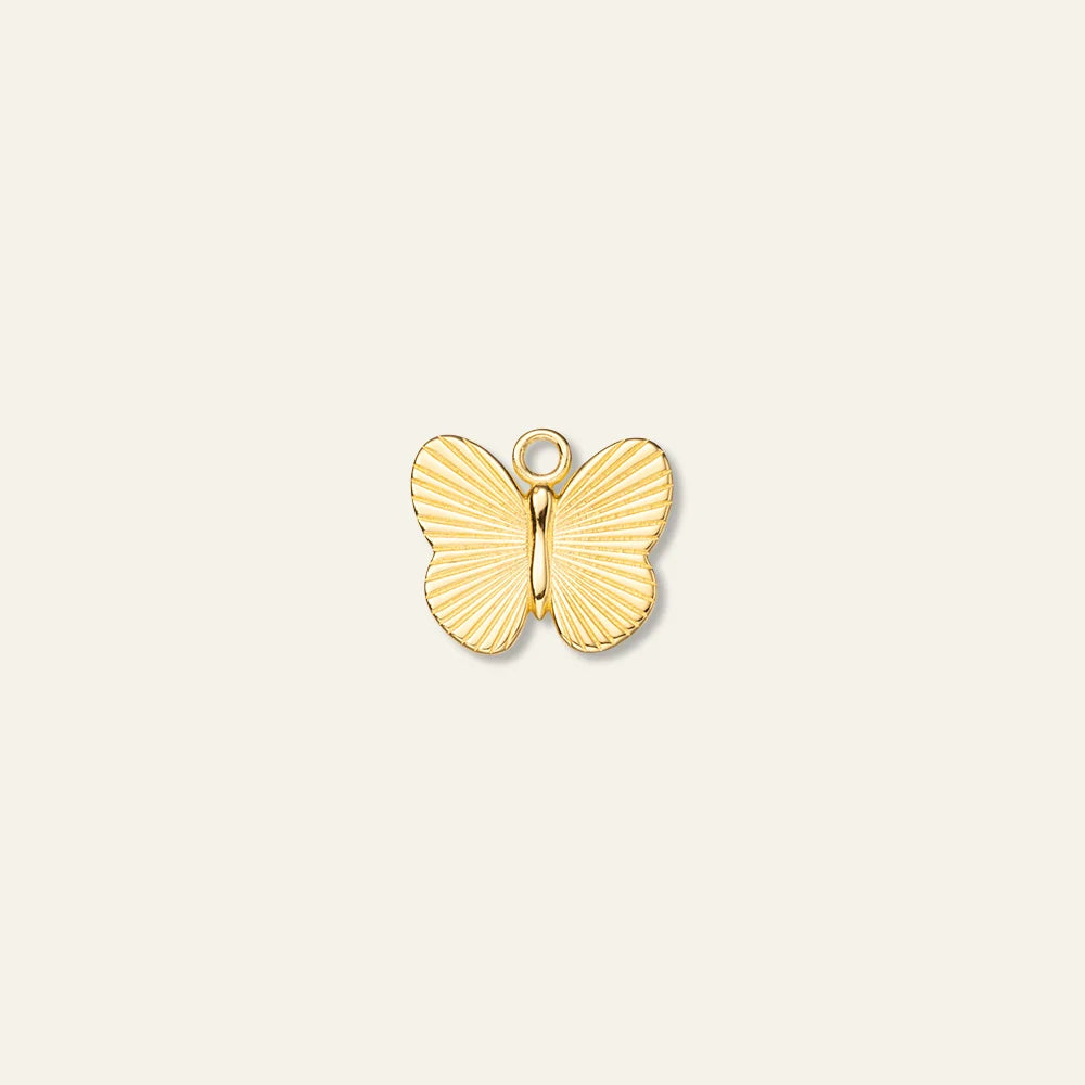 HART Silver Lurex Bracelet w/ gold butterfly charm
