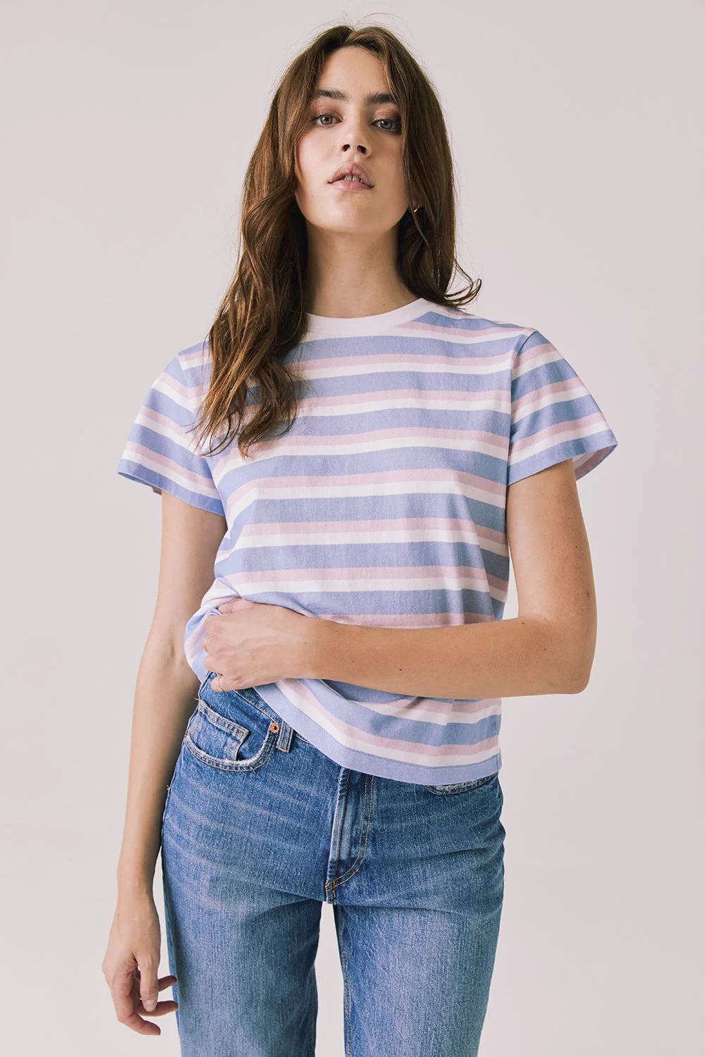COSMO PINK STRIPES TEE