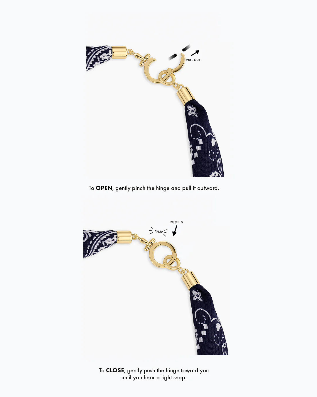 PAISLEY BANDANA KNOT GOLD NECKLACE