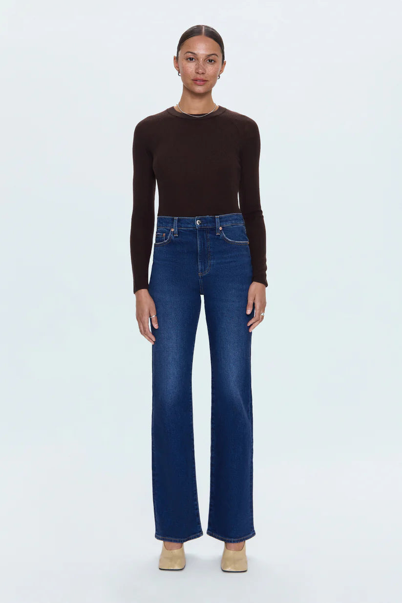 EVIE HI RISE SLIM BOOT JEANS in penthouse