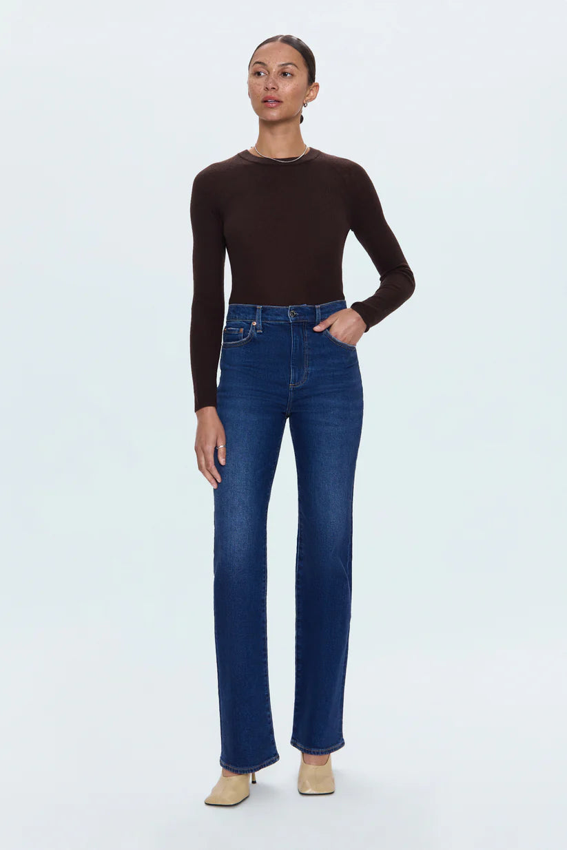 EVIE HI RISE SLIM BOOT JEANS in penthouse