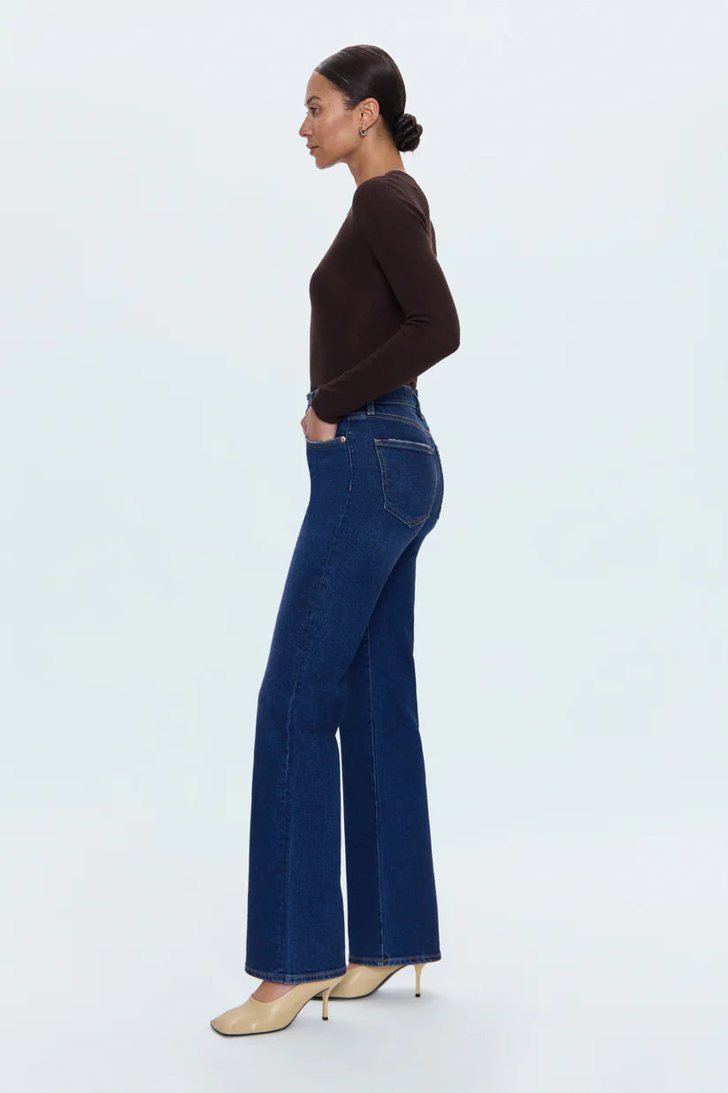 EVIE HI RISE SLIM BOOT JEANS in penthouse