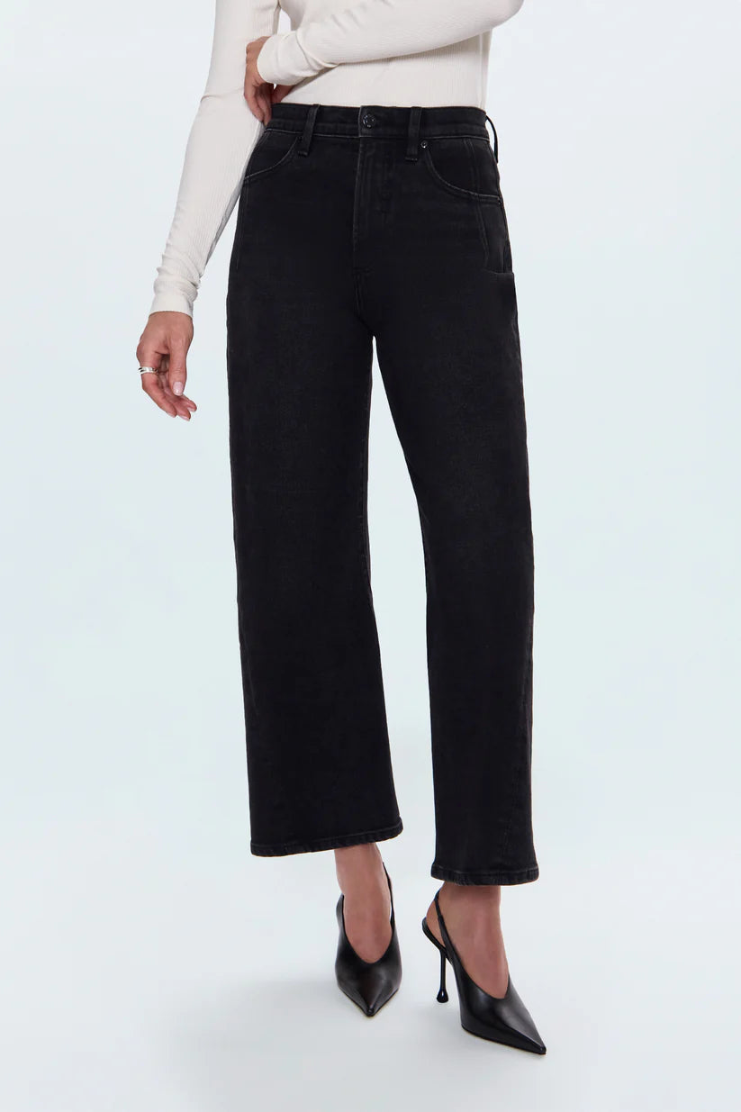 KYRA HIGH RISE BOWED ANKLE JEANS in jetset