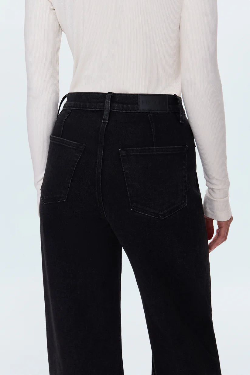 KYRA HIGH RISE BOWED ANKLE JEANS in jetset