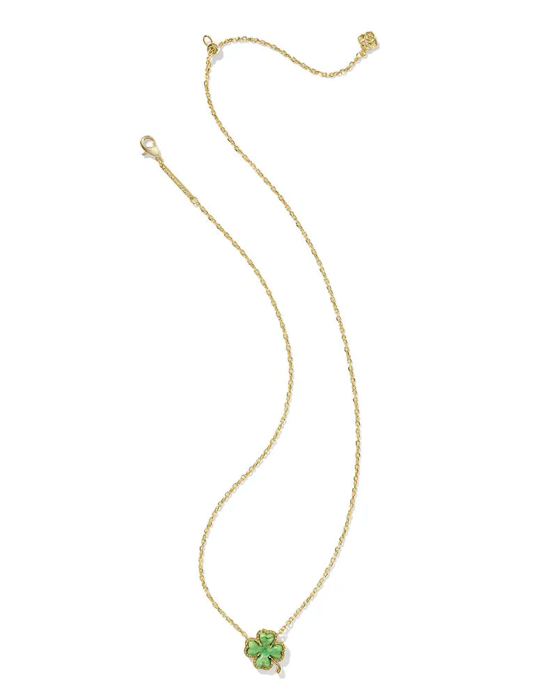 CLOVER SHORT PENDANT GOLD NECKLACE