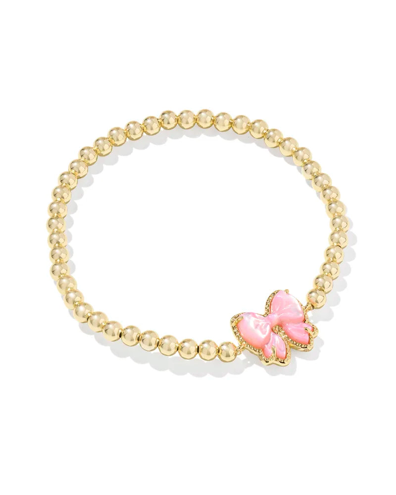 HALEY BOW GOLD STRETCH REVERSIBLE BRACELET