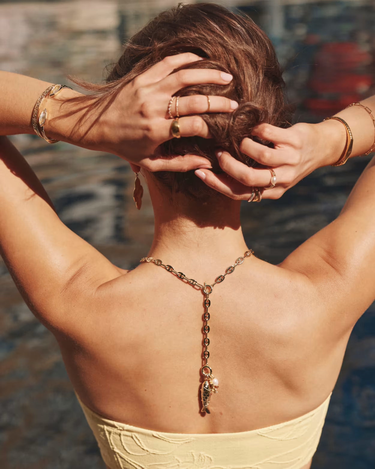 PARKER FISH LONG CHARM NECKLACE