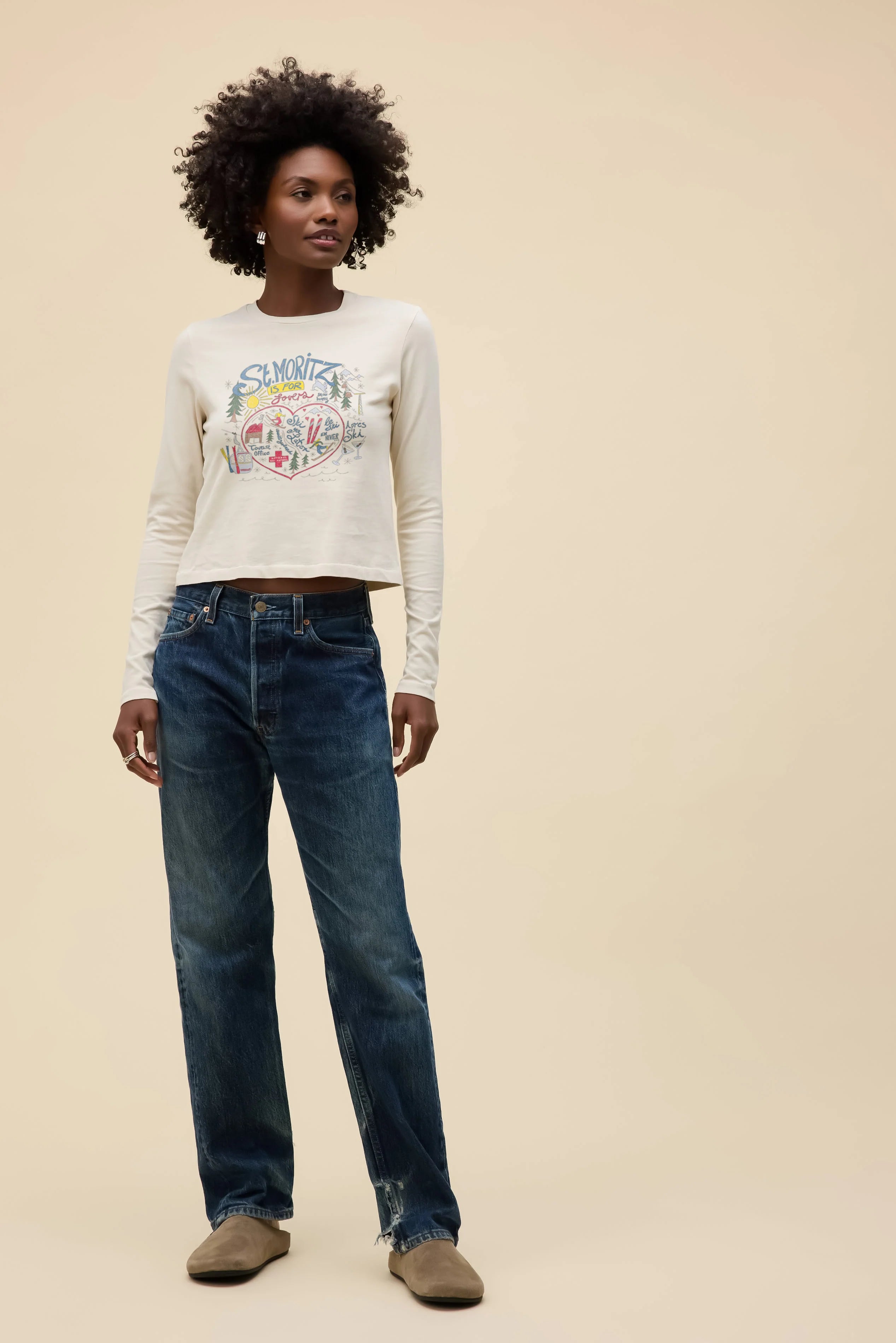 ST MORITZ VINTAGE LONG SLEEVE TEE