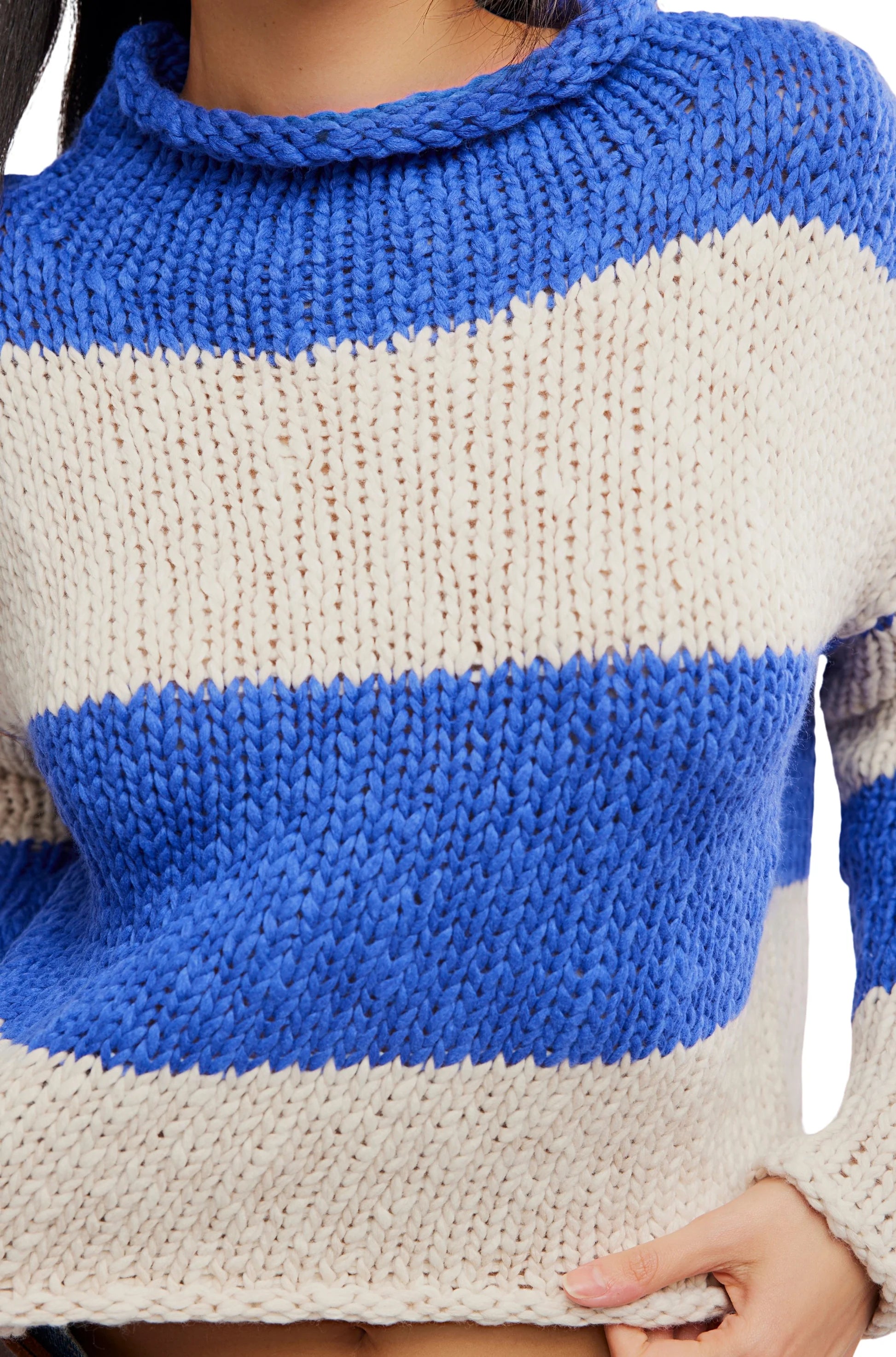 Opal Striped Roll Neck Sweater