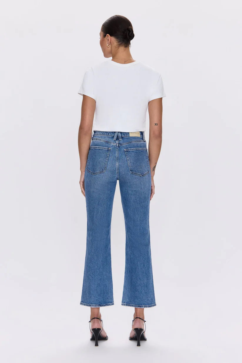 ALLY HIGH RISE VINTAGE ANKLE BOOT JEANS in charleston wash