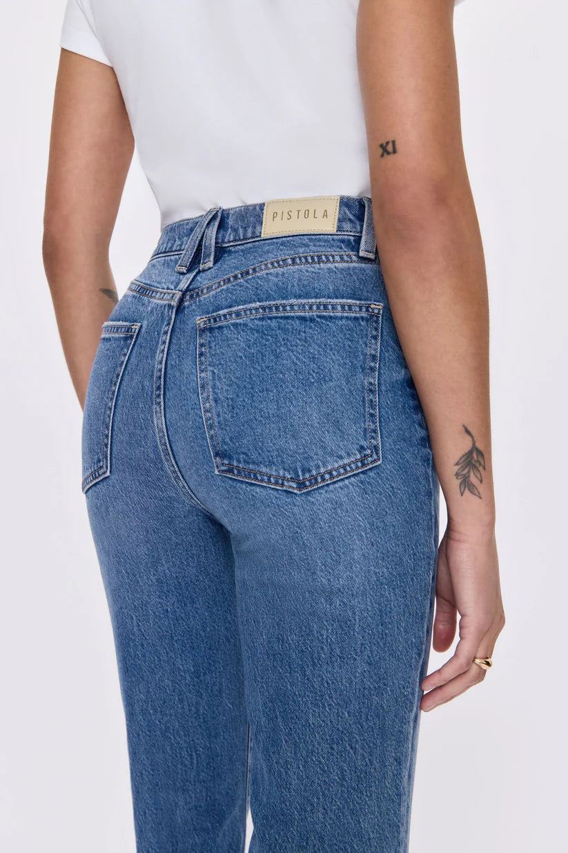 ALLY HIGH RISE VINTAGE ANKLE BOOT JEANS in charleston wash