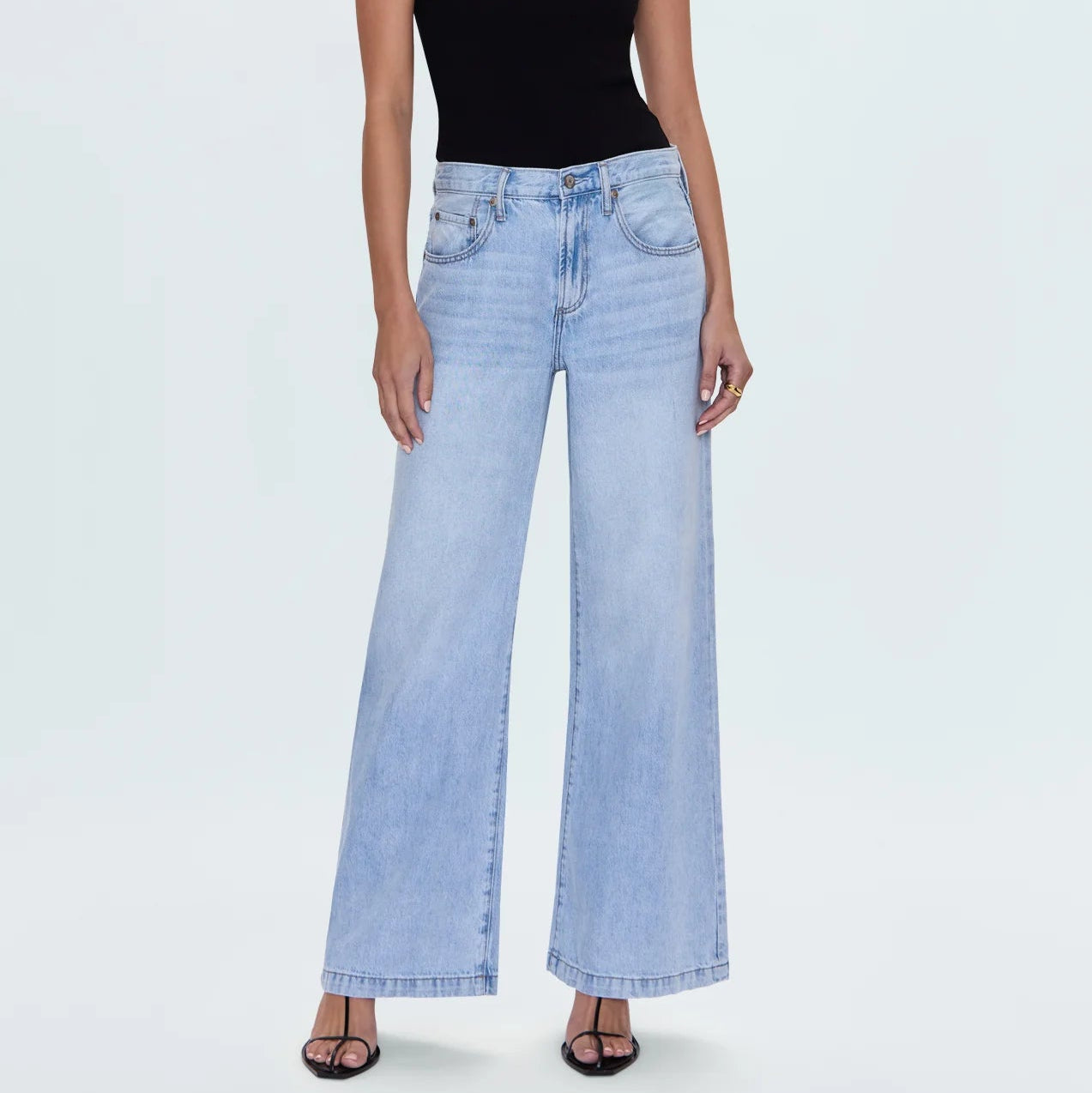 JADYN LOW SLUNG PALAZZO JEANS in chateau