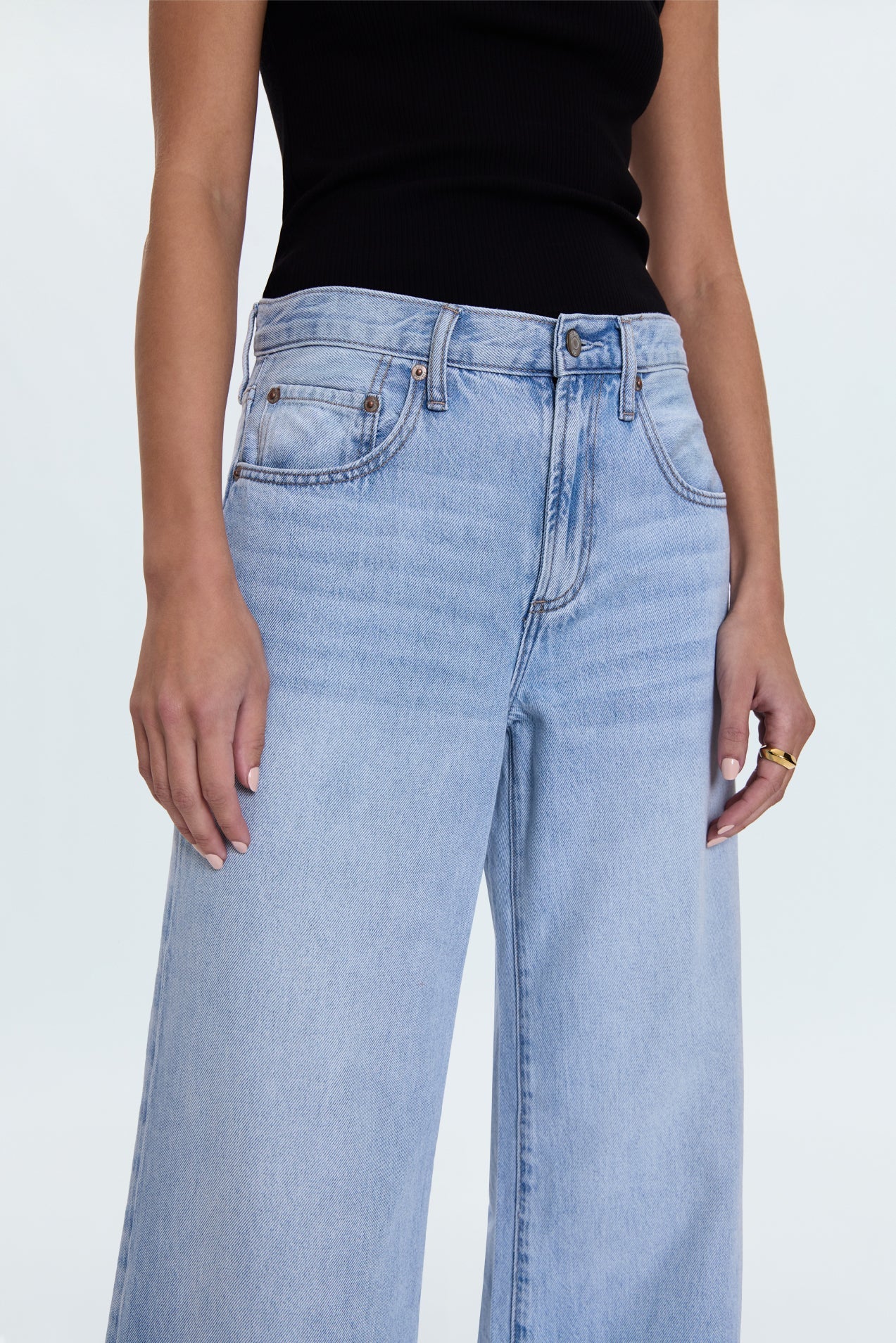 JADYN LOW SLUNG PALAZZO JEANS in chateau