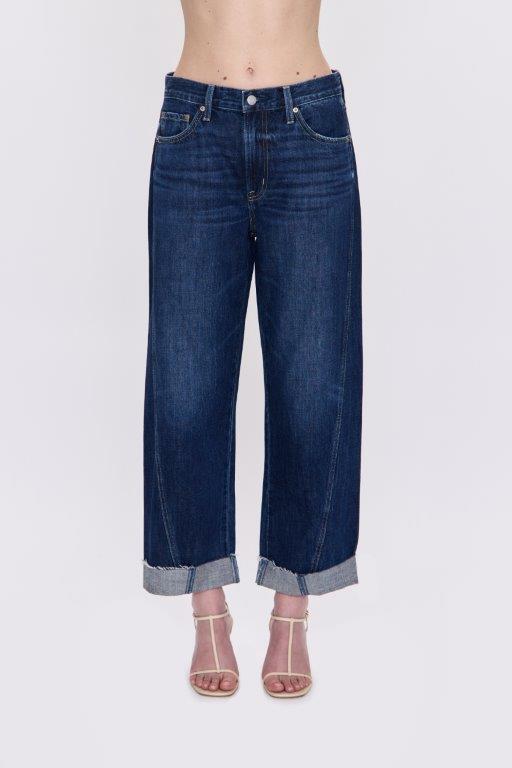 KACEY MID RISE CUFFED BOYFRIEND JEANS in cultivate
