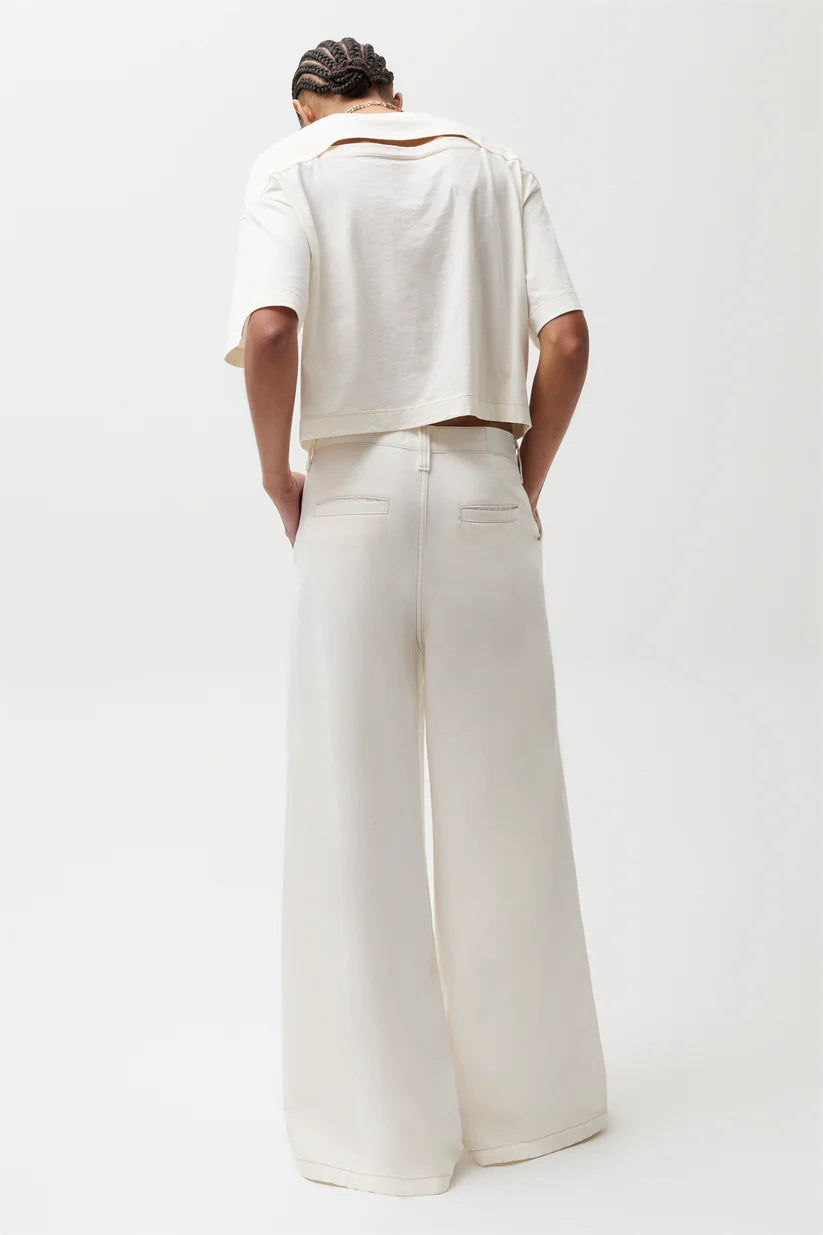 DELPHINE PLEATED WIDE LEGS DENIM