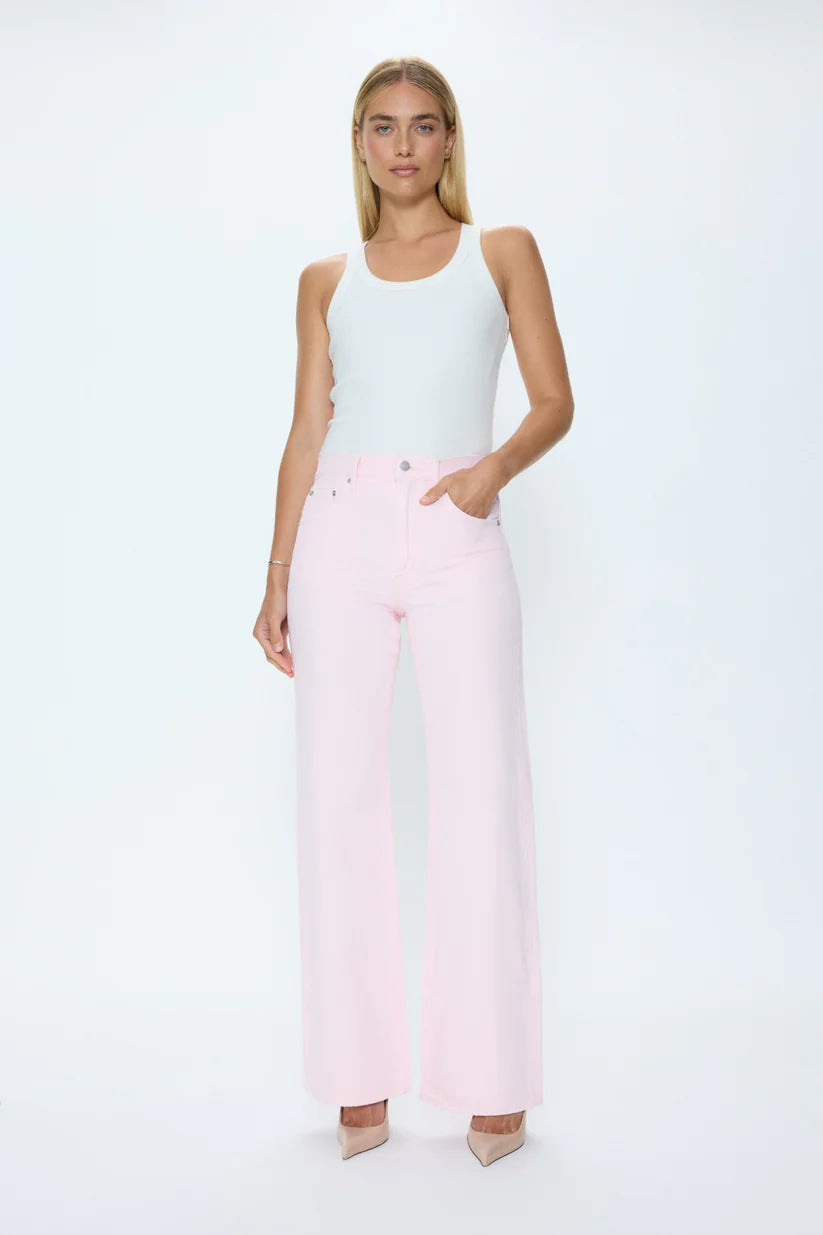 LARSEN RELAXED FLARE JEANS in blush