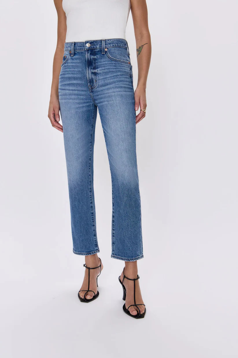 ALLY HIGH RISE VINTAGE ANKLE BOOT JEANS in charleston wash