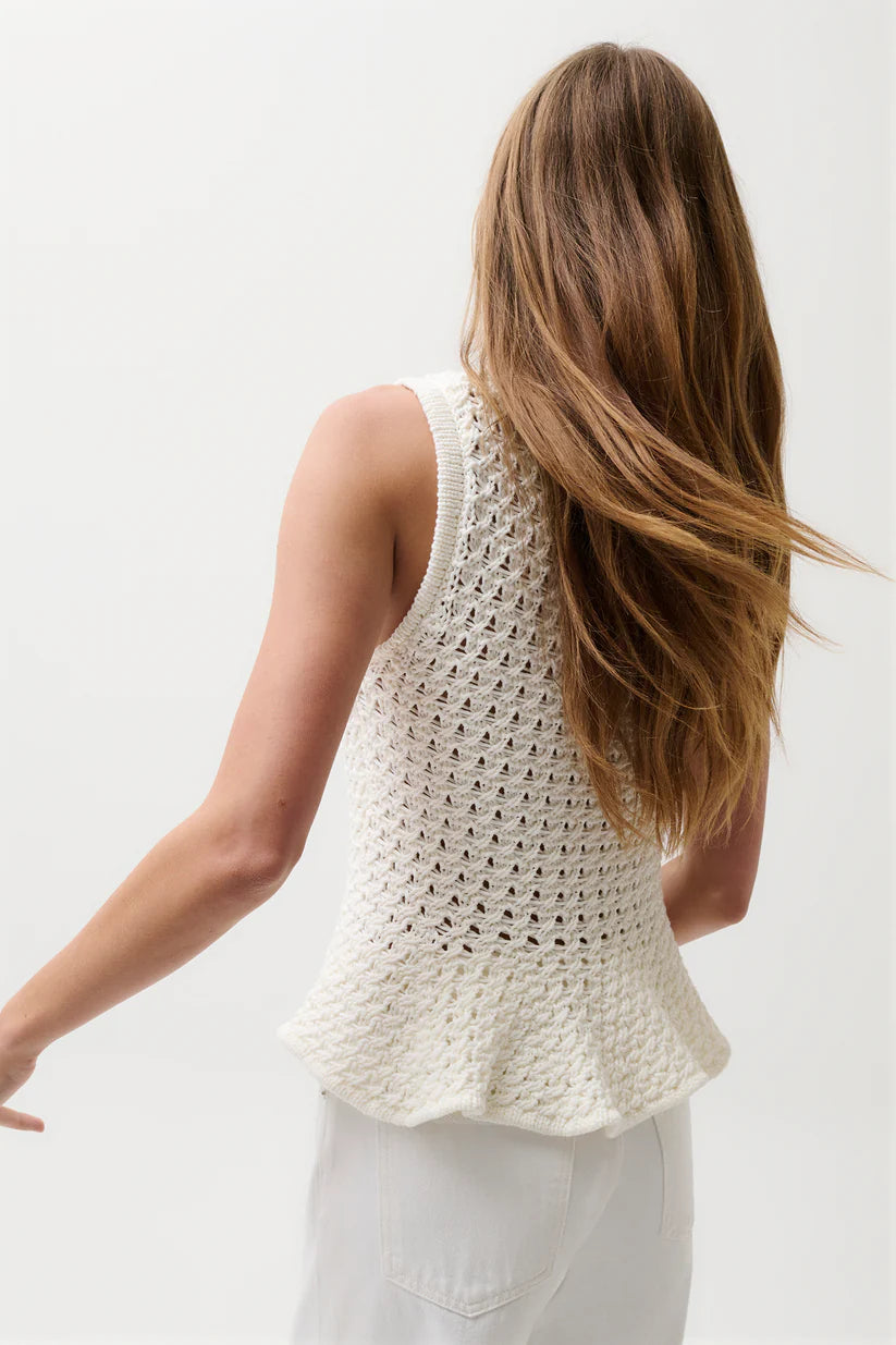 ANNA PEPLUM SWEATER TANK