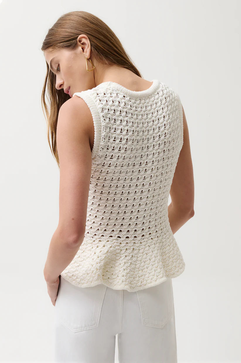 ANNA PEPLUM SWEATER TANK