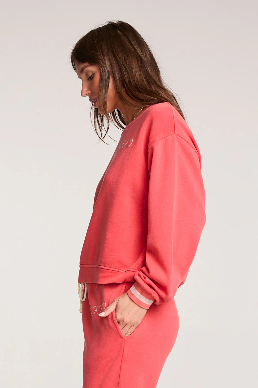 PERRY HEART PULLOVER SWEATSHIRT