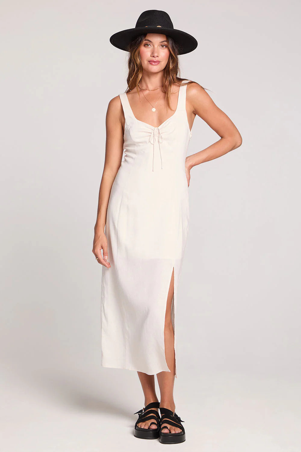 ECRU MIDI DRESS
