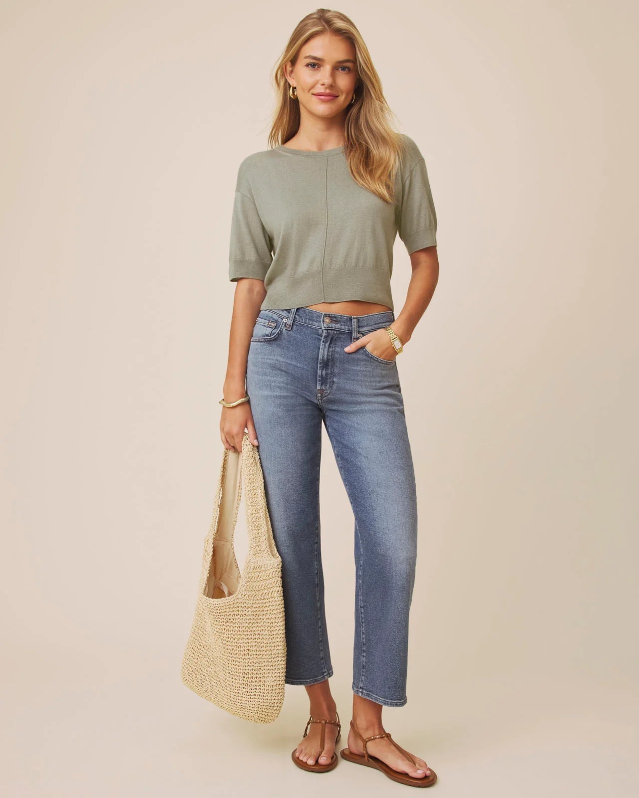 ERICA SHORT SLEEVE SWEATER