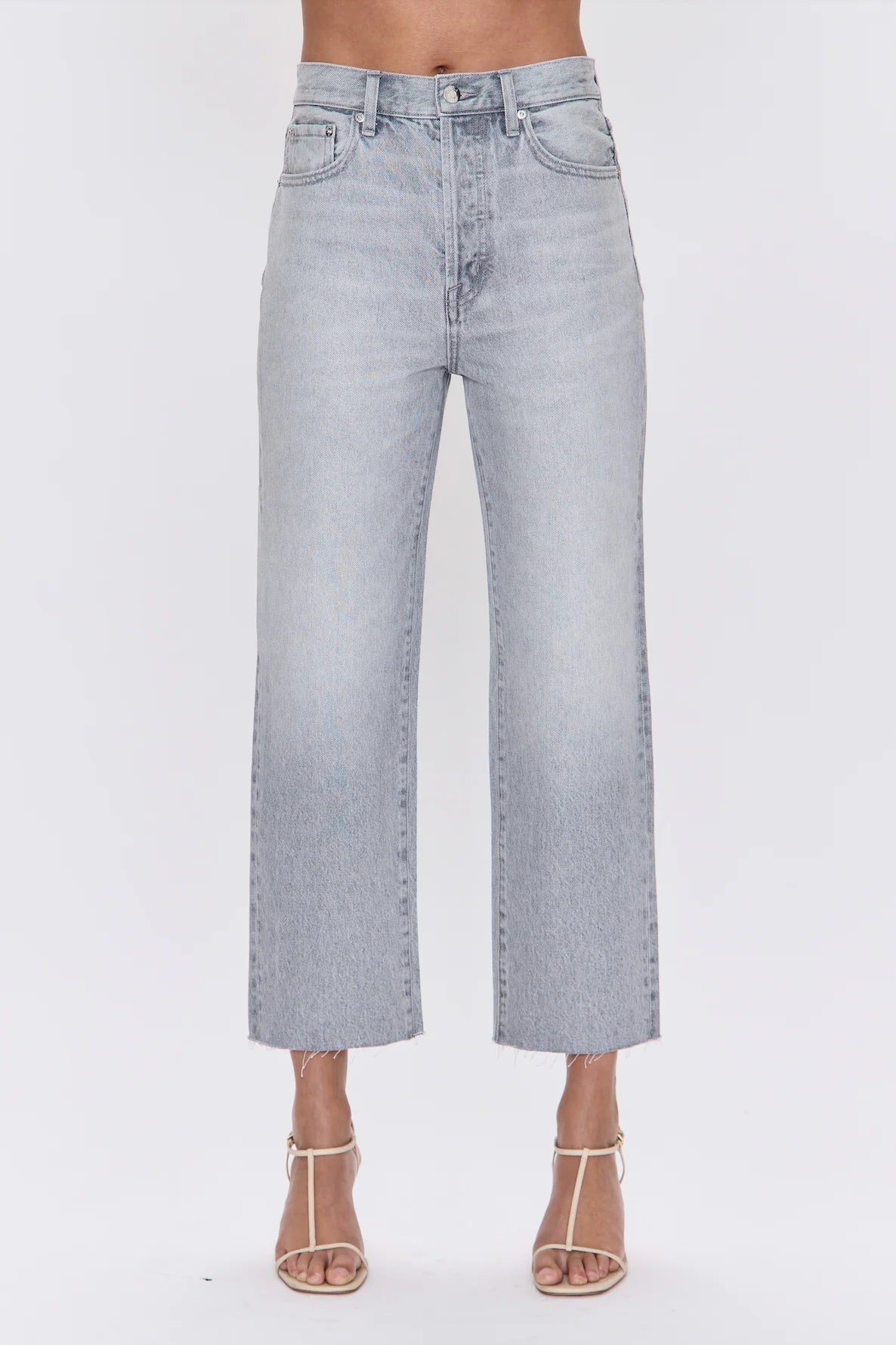 CASSIE CROP HIGH RISE STRAIGHT JEANS in enigma