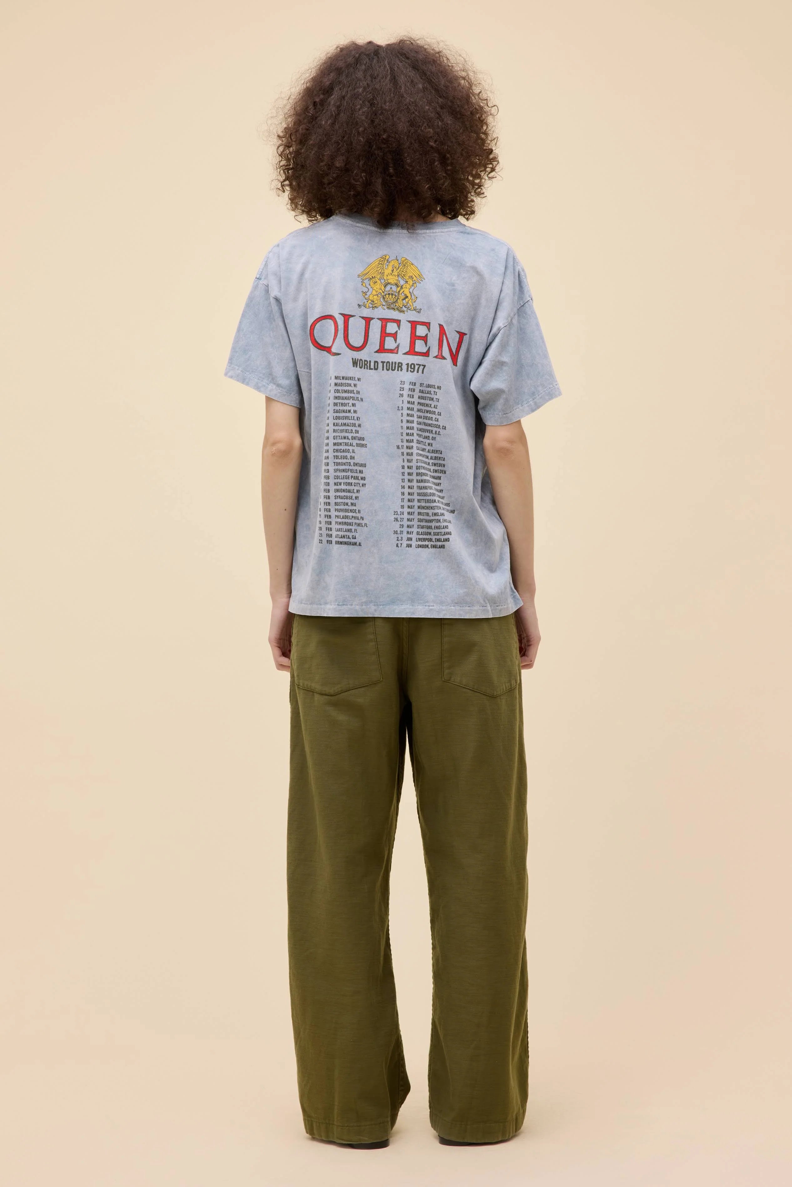 QUEEN WORLD TOUR 1977 MERCH TEE