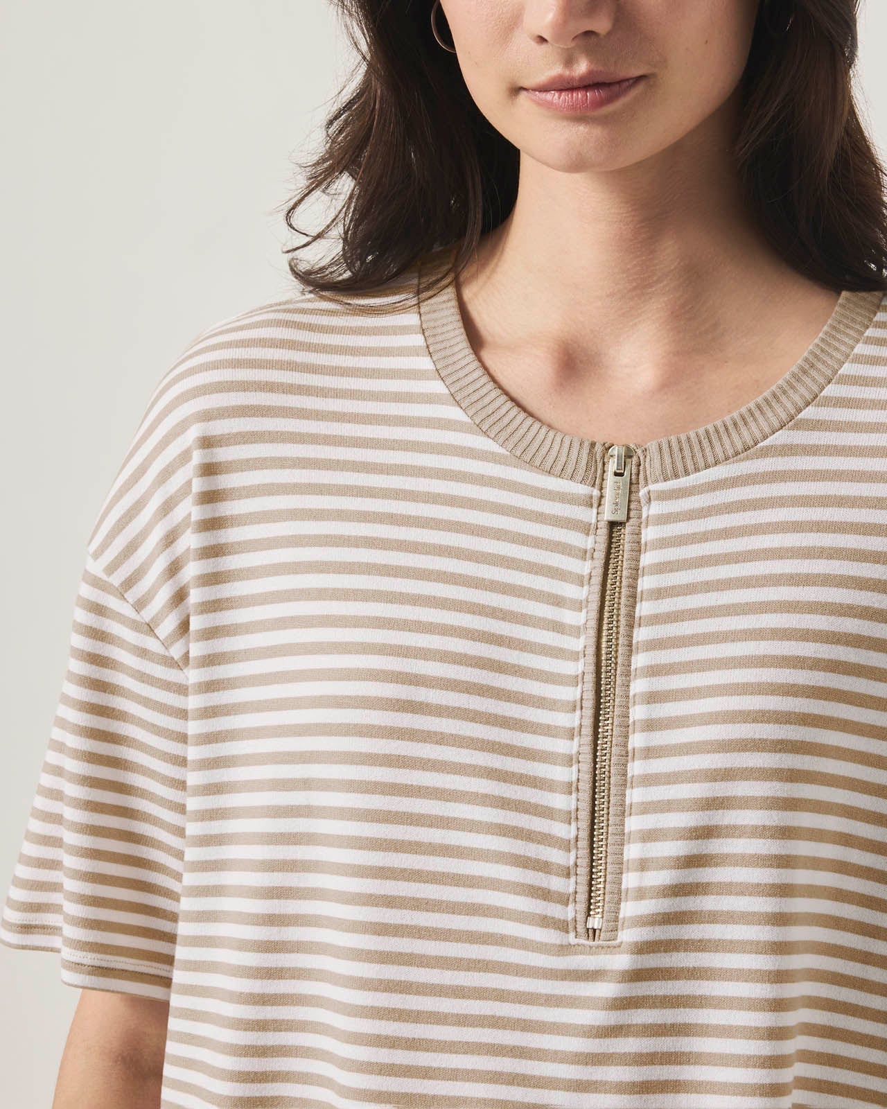 BROOKE STRIPED SHORT SLEEVE TOP