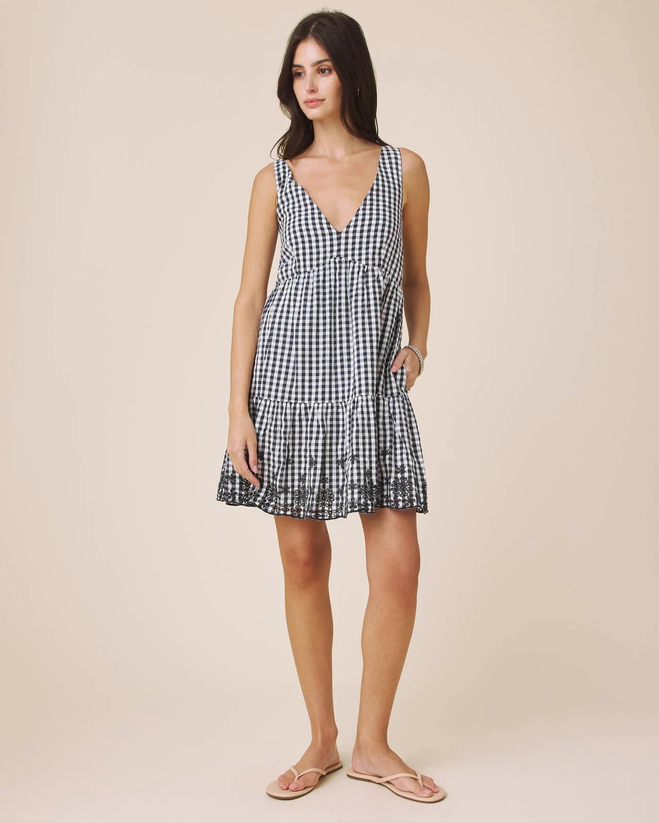 GIGI GINGHAM MINI TIER DRESS