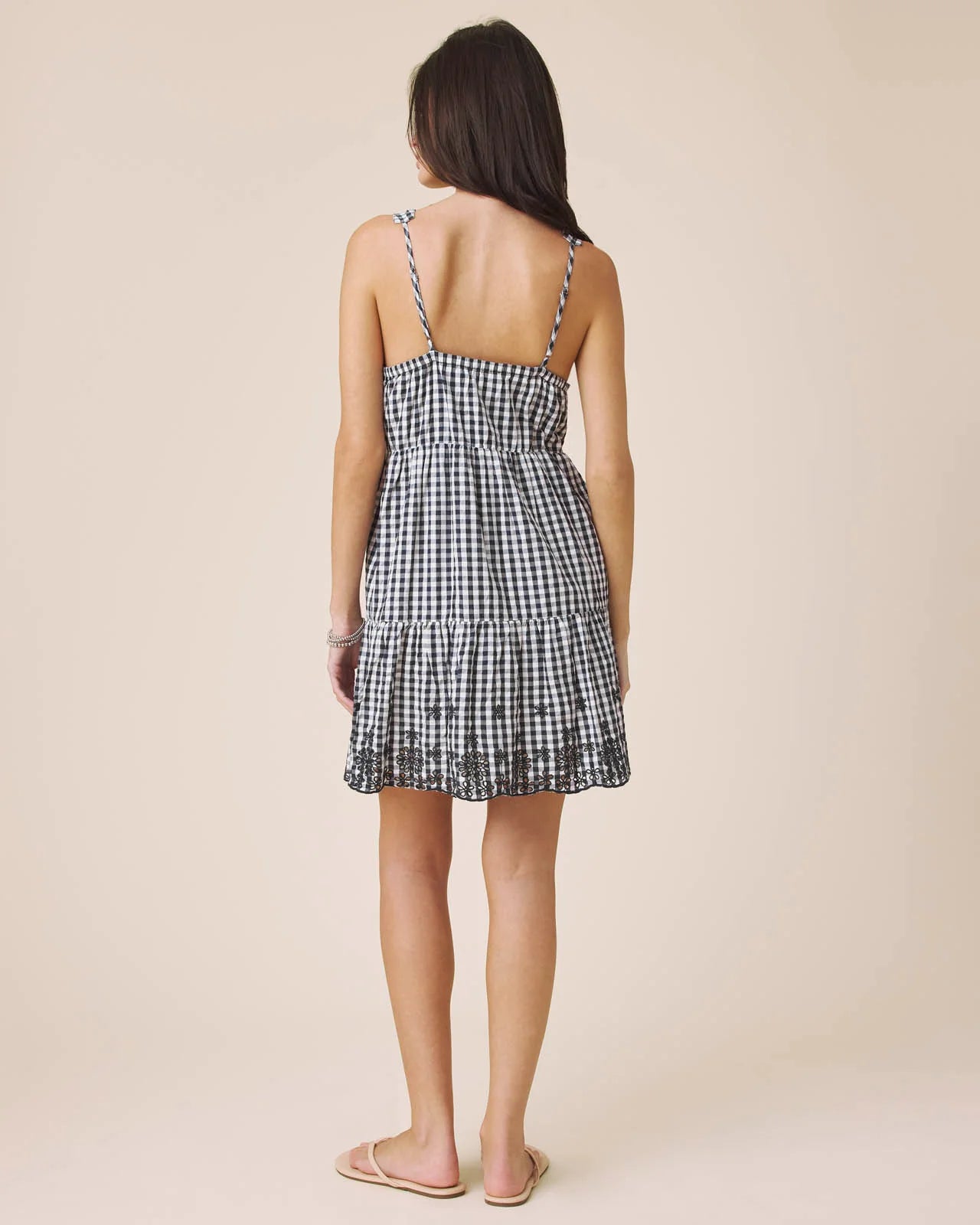 GIGI GINGHAM MINI TIER DRESS