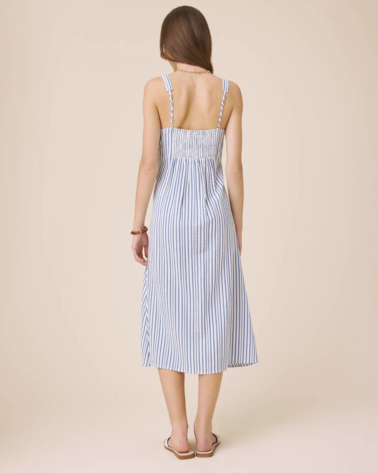 MADELYN STRIPE MIDI DRESS