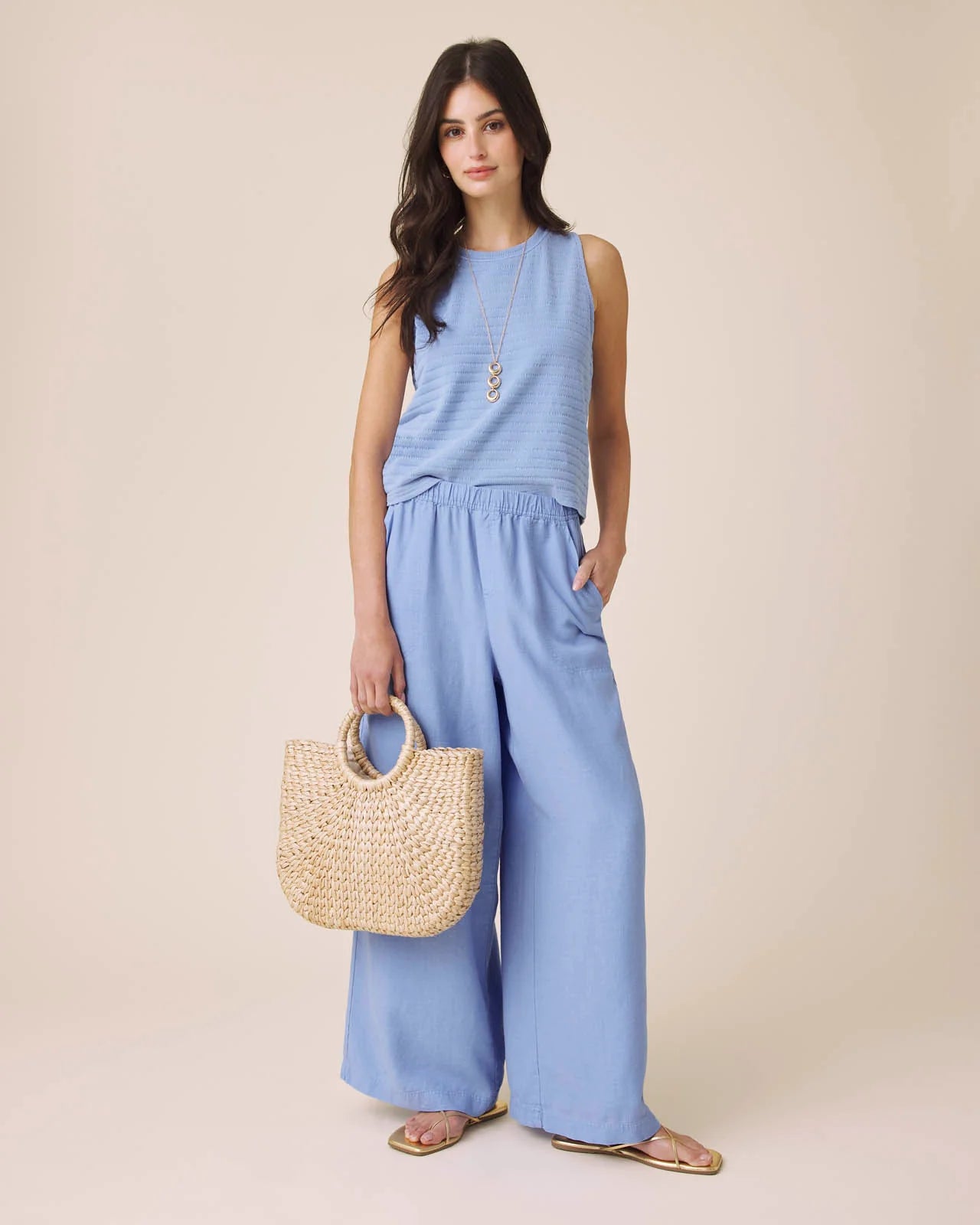 SHELLY SMOCKED TANK