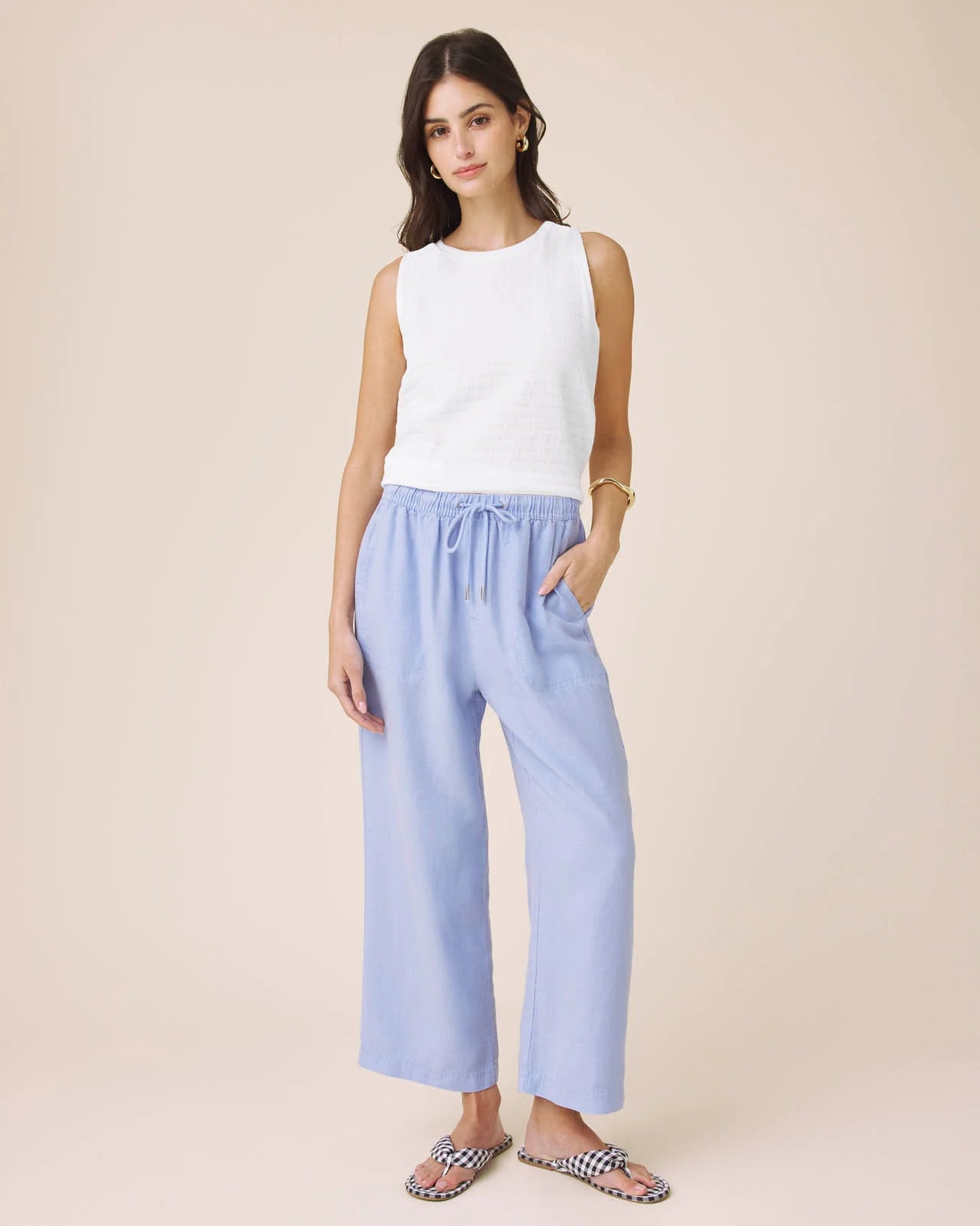 SHELLY SMOCKED TANK