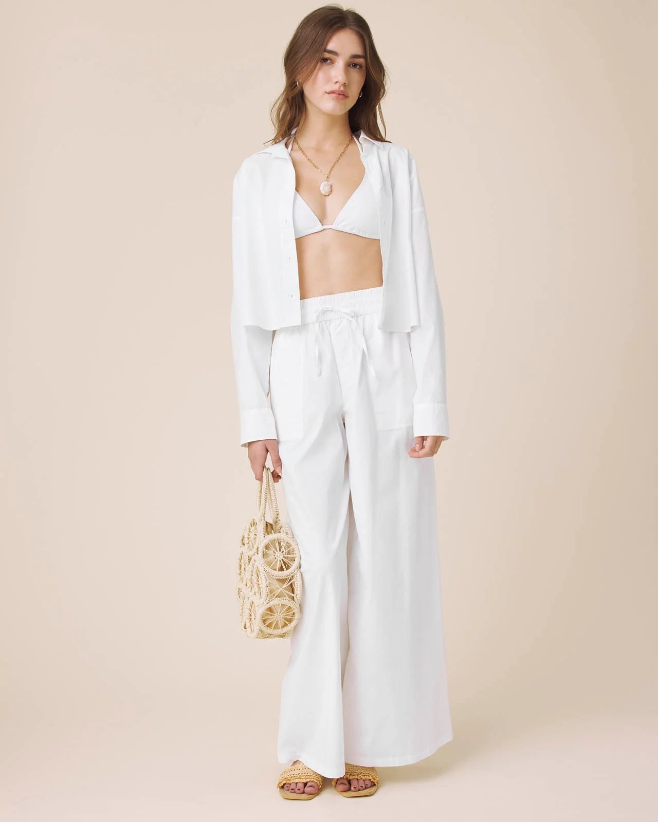 MALLORY POPLIN BUTTON DOWN SHIRT