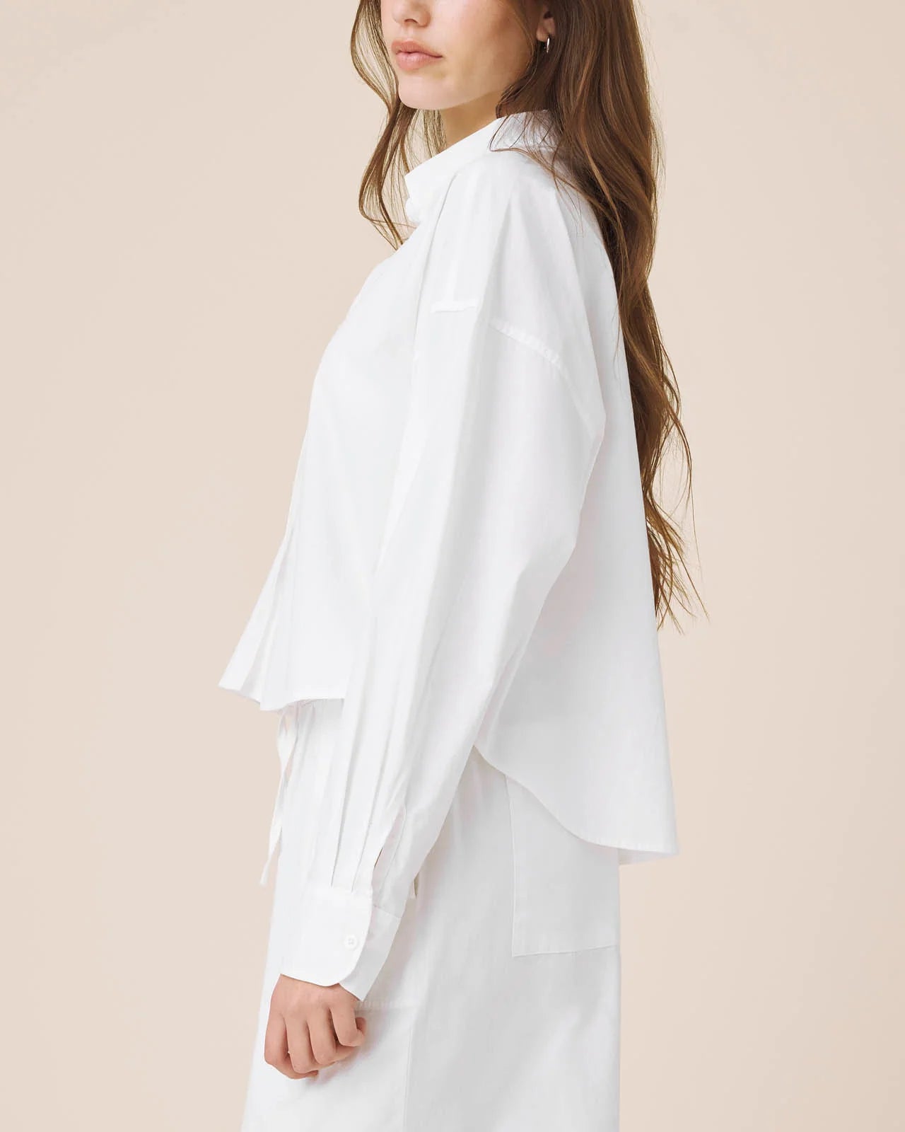 MALLORY POPLIN BUTTON DOWN SHIRT