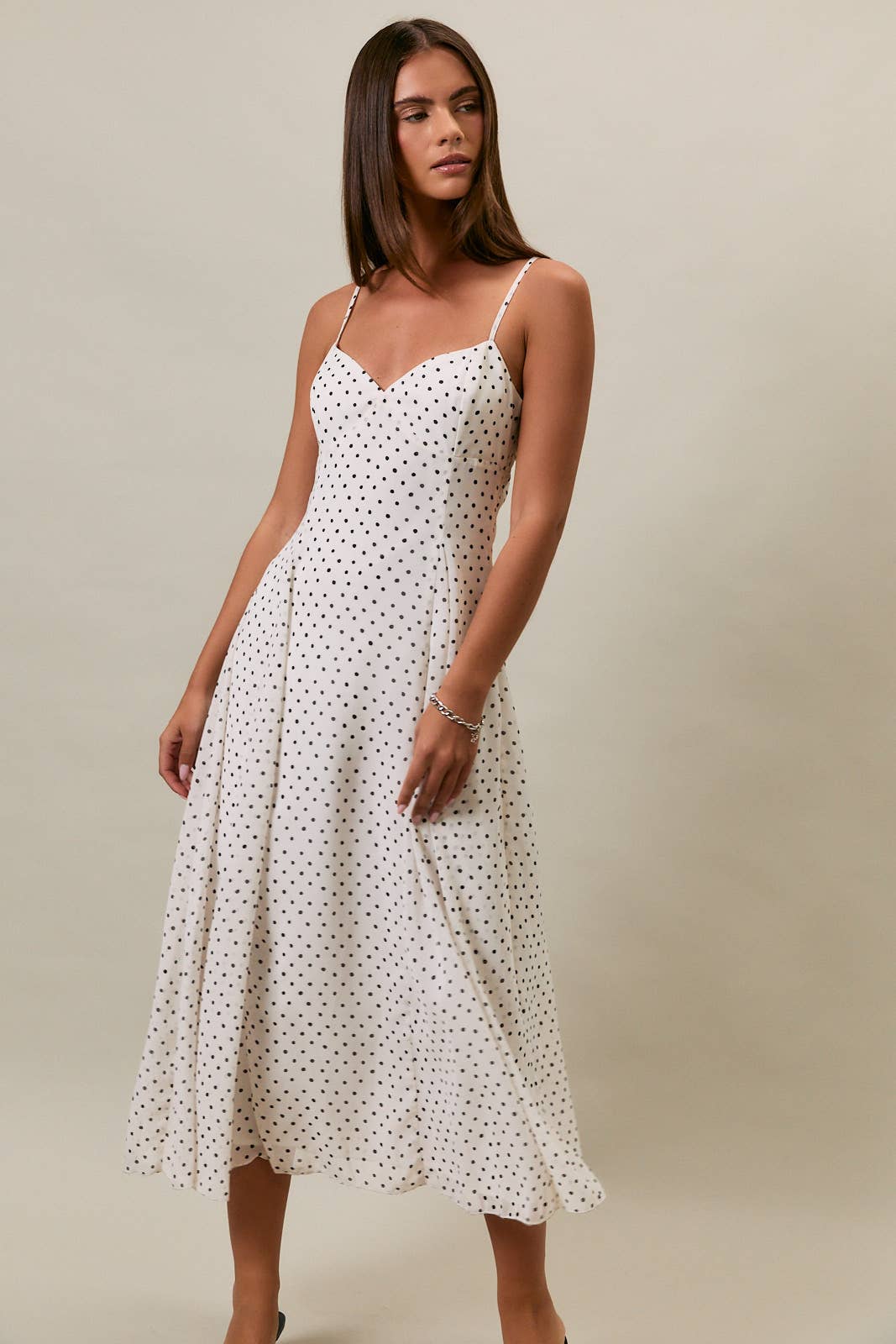 POLKA DOT MIDI DRESS